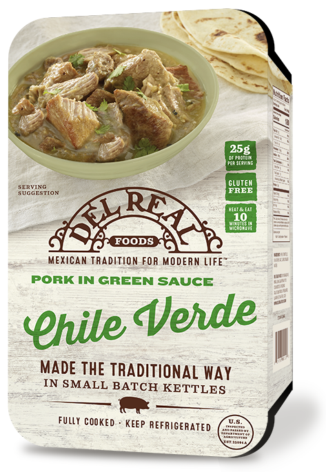DEL REAL FOODS: Chile Verde Pork in Green Sauce, 15 oz - 0829793011136