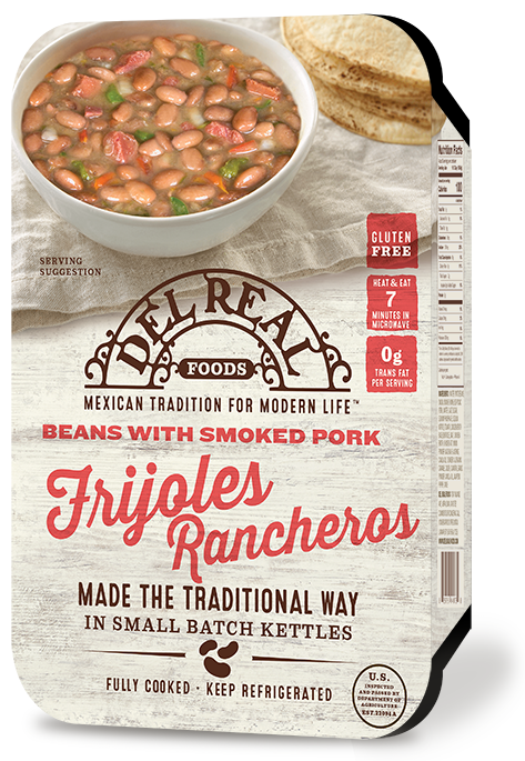 DEL REAL FOODS: Frijoles Rancheros Beans with Smoked Pork, 24 oz - 0829793040730