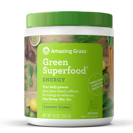 Amazing grass energy green superfood powder lemon lime 30 servings - 829835000425