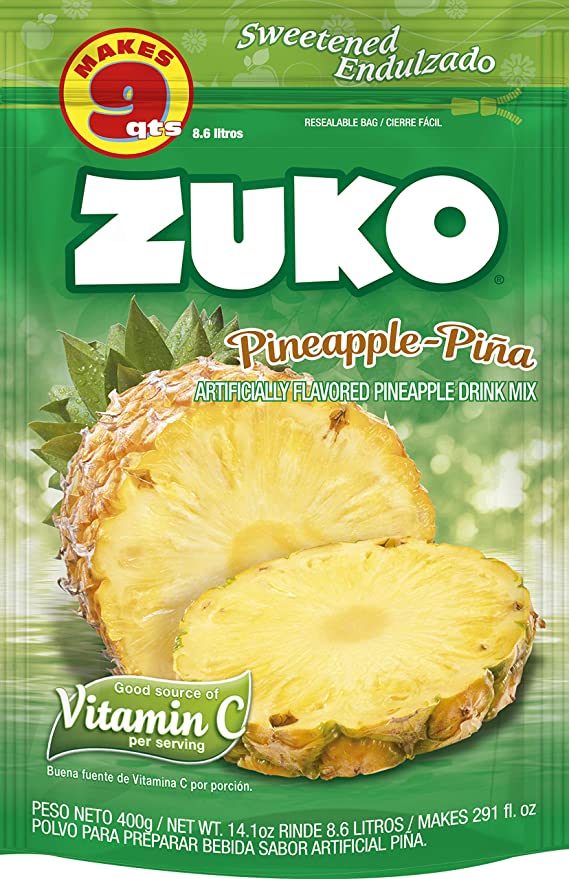  Zuko, Instant Powder Drink Pineapple, 14.1 Ounce  - 830108000370