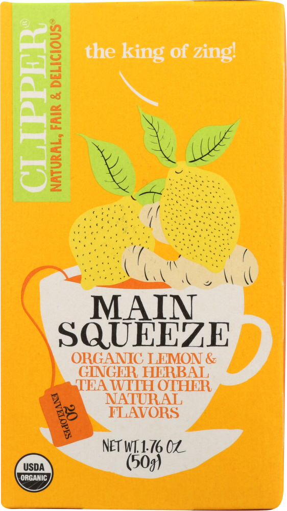 Clipper Tea - Organic Tea - Main Squeeze - Case Of 6 - 20 Bags - 832544000488