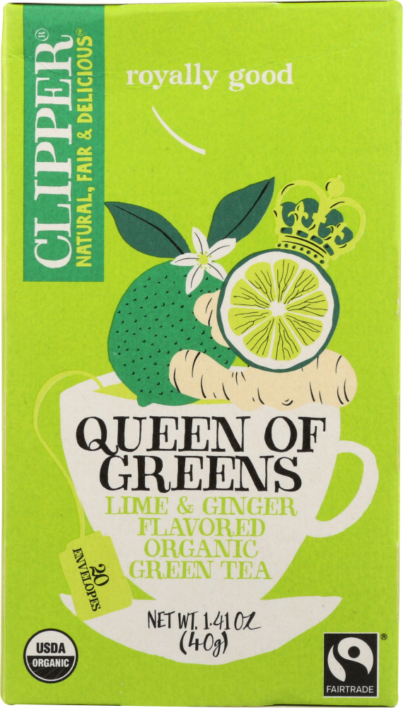 Lime & Ginger Flavored Organic Green Tea, Lime & Ginger - 832544000518