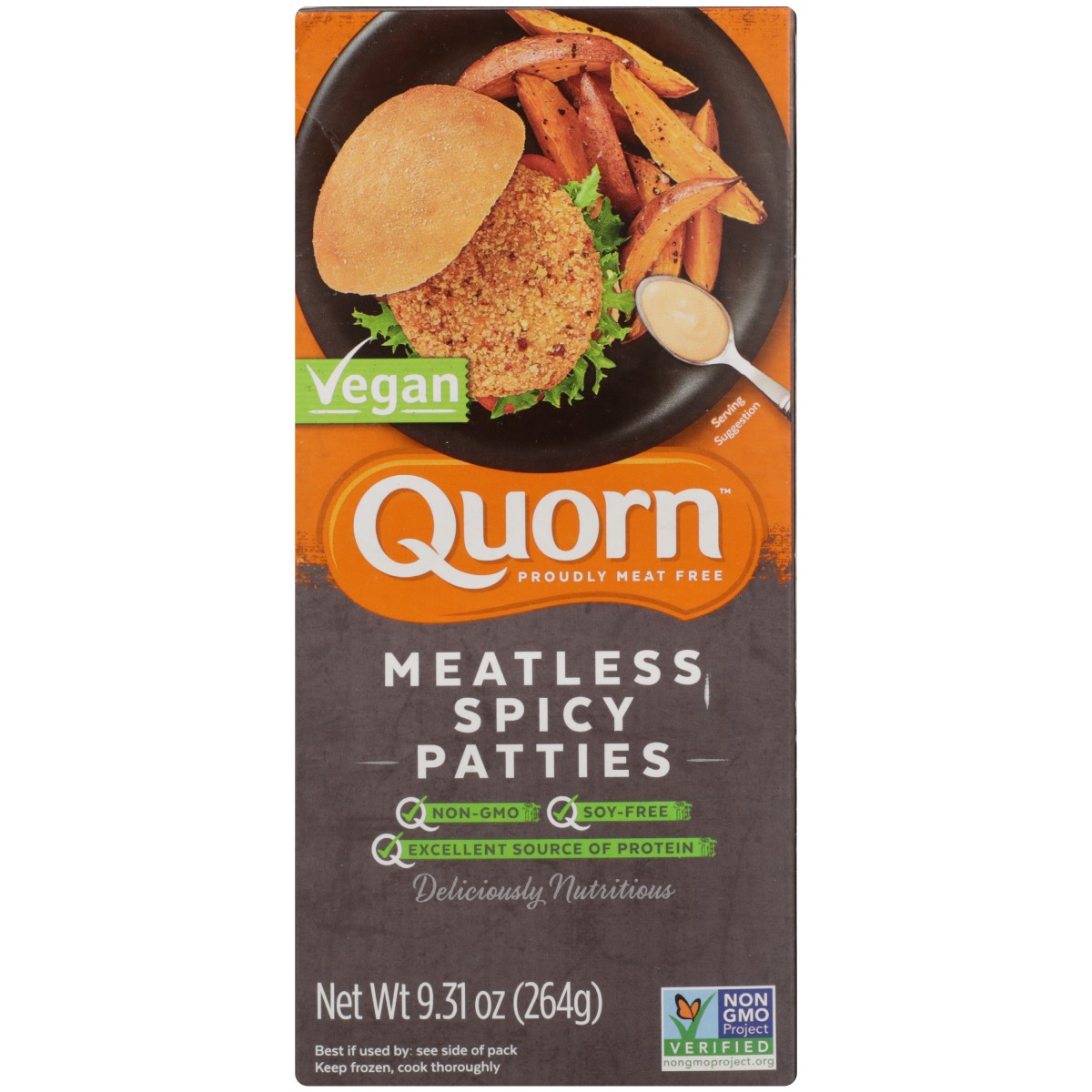 QUORN: Meatless Spicy Patties, 9.31 oz - 0833735001703