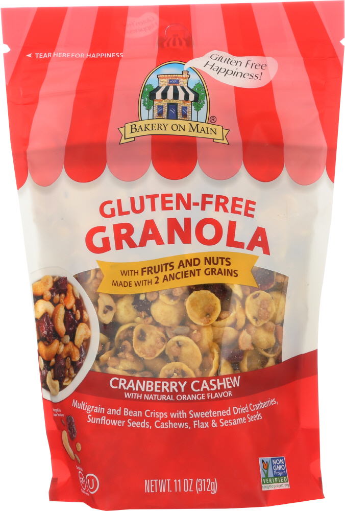BAKERY ON MAIN: Gluten Free Granola Cranberry Orange Cashew, 11 oz - 0835228006042