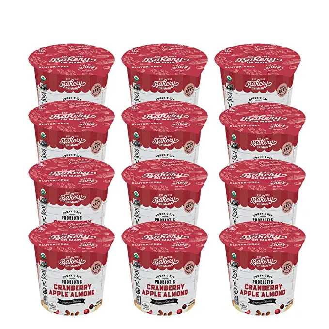  Bakery On Main Bakery on Main Gluten Free Oatmeal Cup, Cranberry Apple Almond, 1.9 Ounce (Pack of 12) - 835228006462