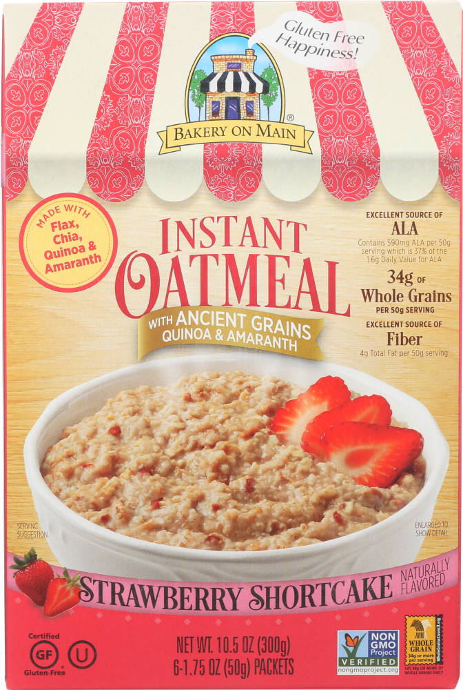 Strawberry Shortcake With Ancient Grains Quinoa & Amaranth Instant Oatmeal, Strawberry Shortcake - 835228007520