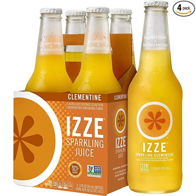  IZZE Sparkling Juice, Clementine, 12 Fl Oz (pack of 4)  - 836093002054