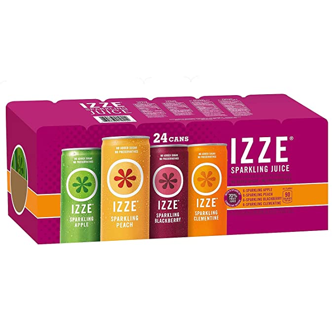 IZZE Sparkling Juice 4 Flavor Variety Pack (8.4 oz., 24 pk.) - 836093010554