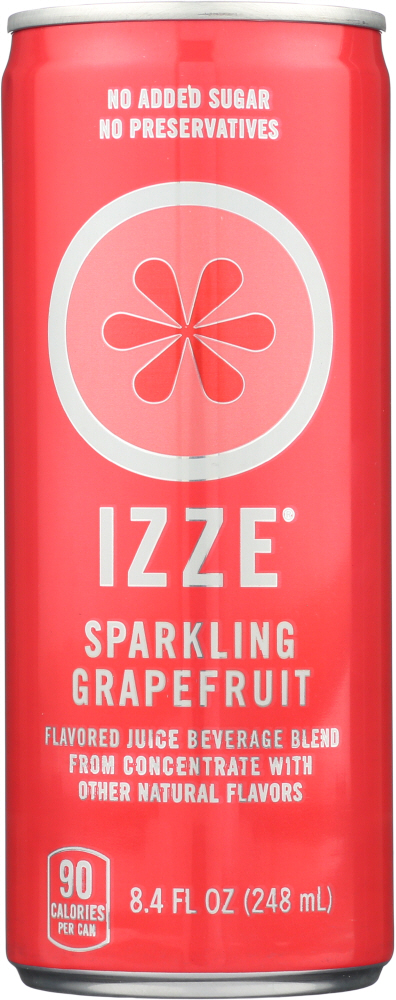 IZZE BEVERAGE: Sparkling Juice Grapefruit, 8.4 fl oz - 0836093011049