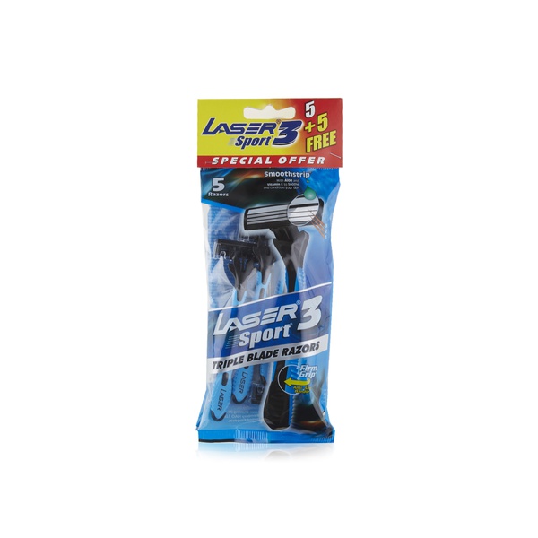 Laser Sport3 triple blade disposable razors x10 - Waitrose UAE & Partners - 836801005636