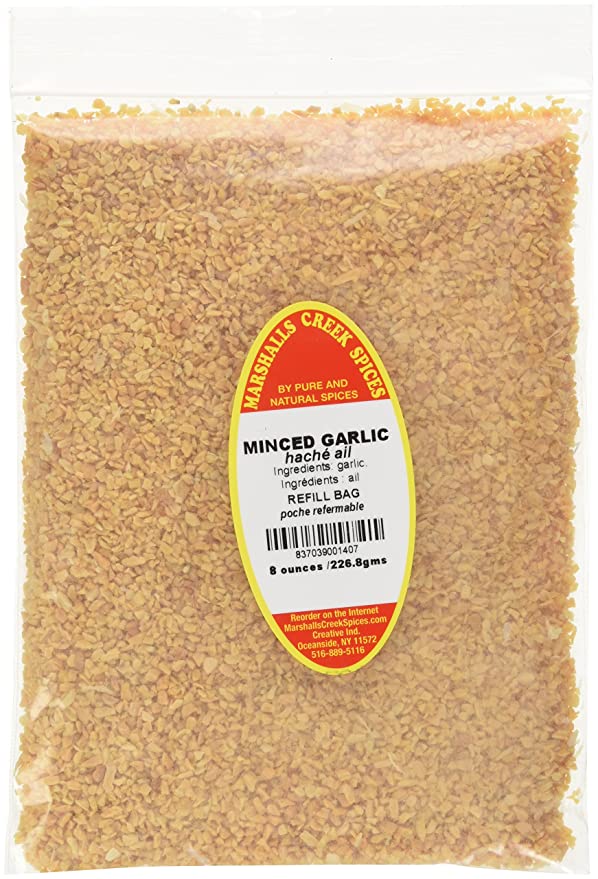  GARLIC MINCED REFILL - FRESHLY PACKED IN FOOD GRADE HEAT SEALED POUCHES  - 837039001407