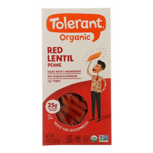 Tolerant, Organic Red Lentil Penne - 837186006287