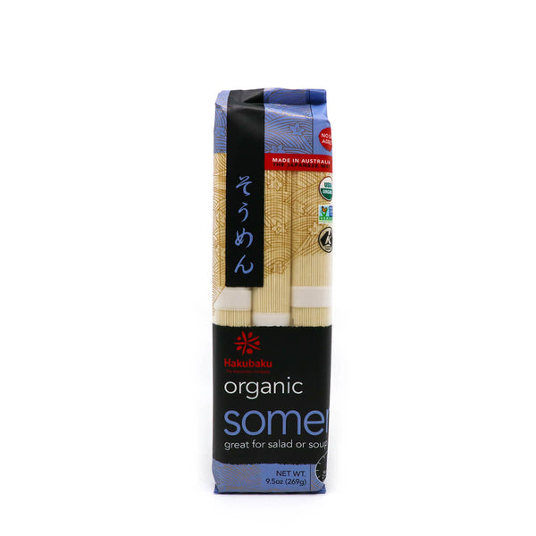 Hakubaku 100% Organic Noodles - Somen - Case Of 8 - 9.52 Oz - 837328001019
