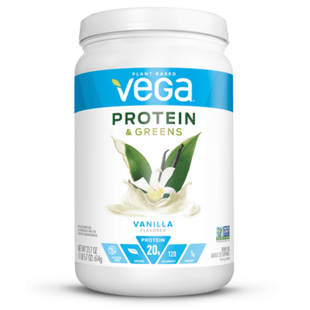 Vega, Protein & Greens Drink Mix, Vanilla - 838766006413