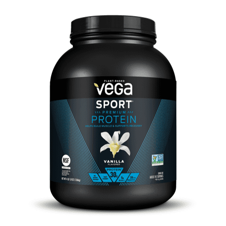 Vega Sport Premium Protein Powder, Vanilla, Vegan, 30g Plant Based Protein, 5g BCAAs, Low Carb, Keto, Dairy Free, Gluten Free, Non GMO, Pea Protein for Women and Men, 4.1 Pounds (45 Servings) (B01LYN784U) - 838766008592