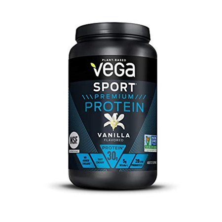 Vega Sport Premium Protein Powder, Vanilla, Vegan, 30g Plant Based Protein, 5g BCAAs, Low Carb, Keto, Dairy Free, Gluten Free, Non GMO, Pea Protein for Women and Men, 1.8 Pounds (20 Servings) (B016D9IGRA) - 838766108551