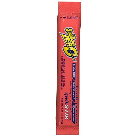 Sqwincher 060102-FP Zero Qwik Stik Powder, 20 oz, Red, Standard (Pack of 50) - 840037629603