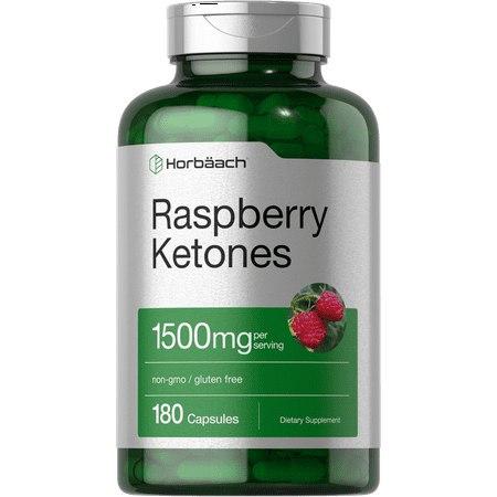 Raspberry Ketones | 1500mg | 180 Capsules | Non-GMO & Gluten Free Pills | By Horbaach - 840050601181