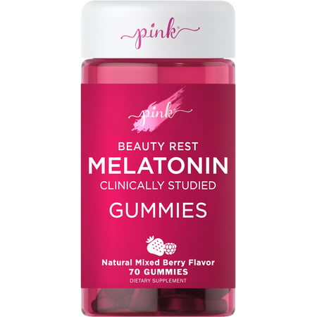 Nature s Truth Pink Beauty Rest Melatonin Gummies Natural Mixed Berry Flavor - 70 ct - 840093114044