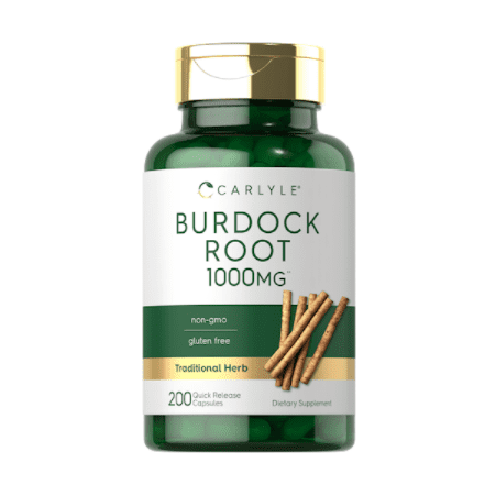 Burdock Root 1000 mg | 200 Capsules | Non-GMO and Gluten Free Formula | Traditional Herb Supplement | Arctium Lappa Extract | by Carlyle - 840250400737