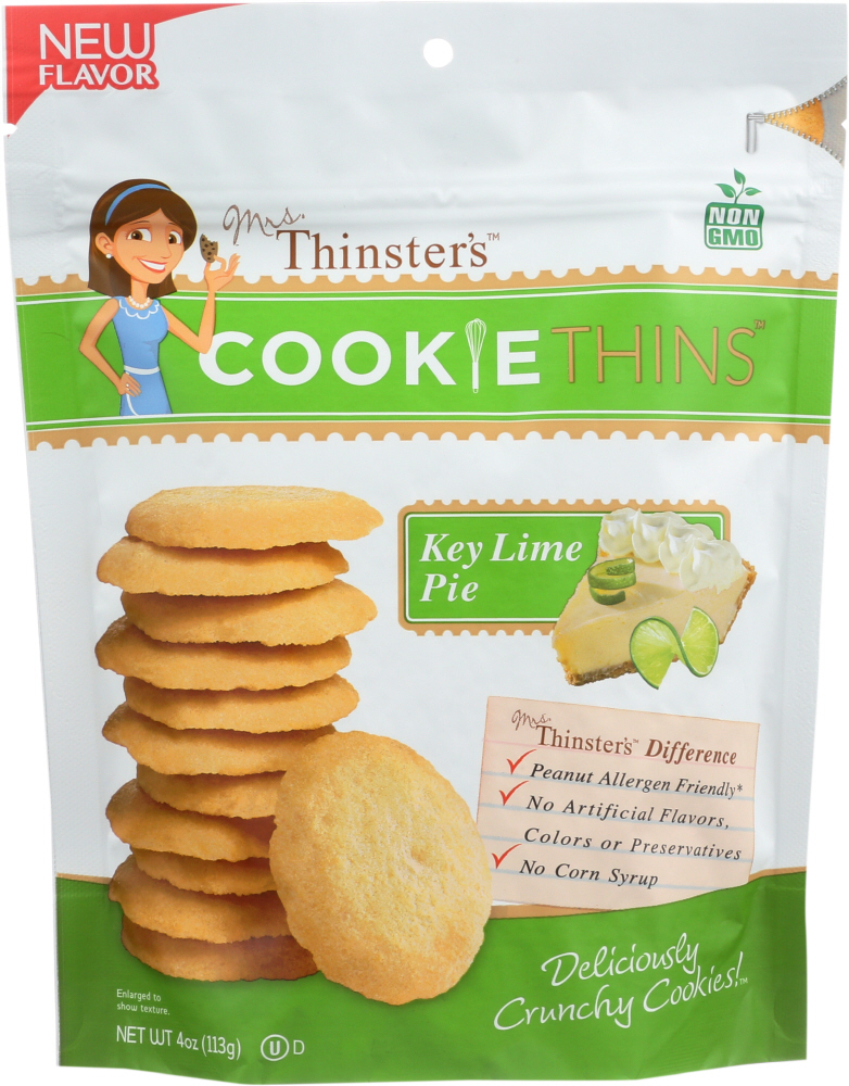 MRS THINSTERS: Cookie Thins Key Lime Pie, 4 oz - 0840515100679