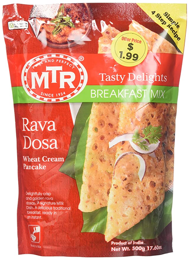  MTR Rava Dosa (Wheat cream pan cake mix) Mix 500gms  - 840965000031