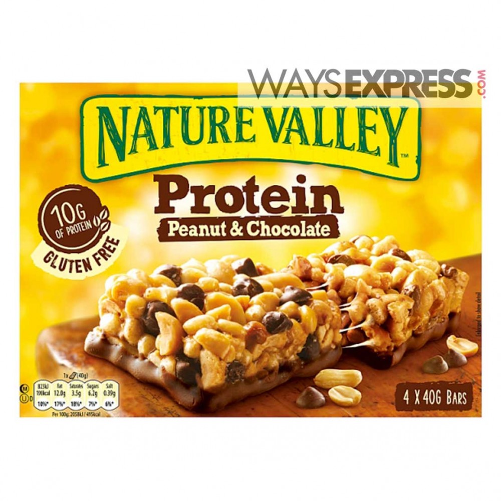 NATURE VALLEY PROTEIN PEANUT & CHOCOLATE 4X40G BARS - 8410076610355