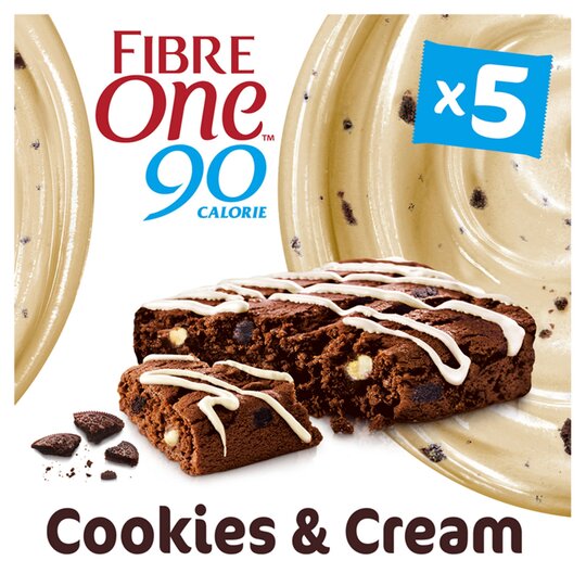 Fibre One Cookies & Cream Drizzle Squares 5X24g - 8410076621344