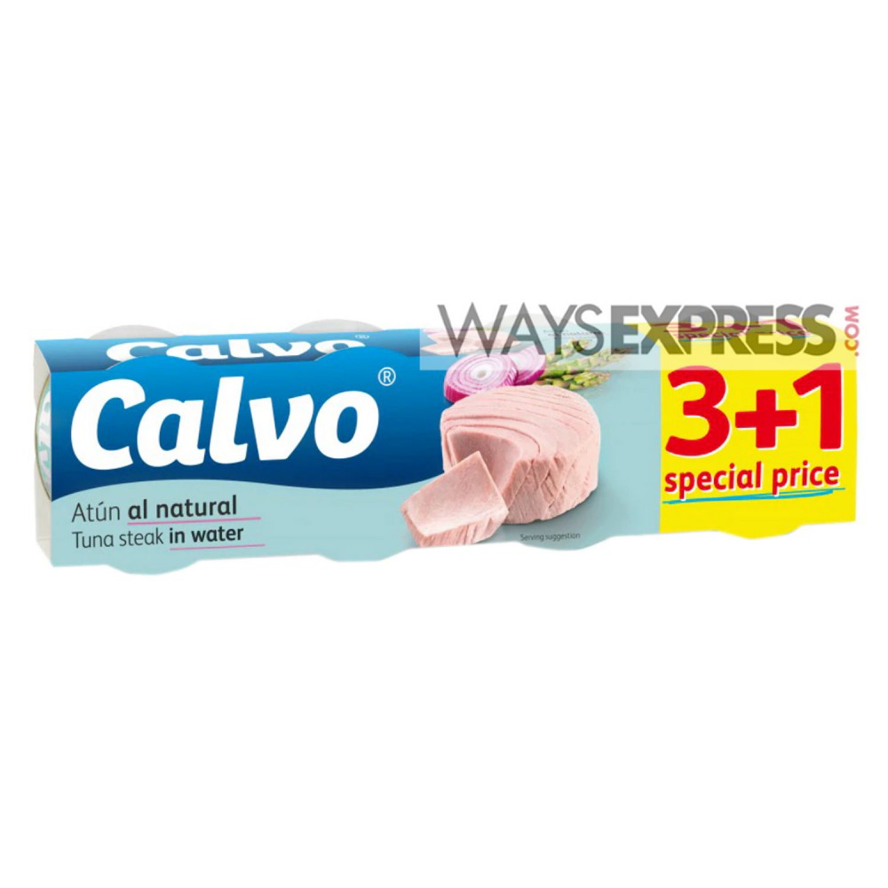 CALVO TUNA STEAK IN WATER (4X80g) - 8410090037855