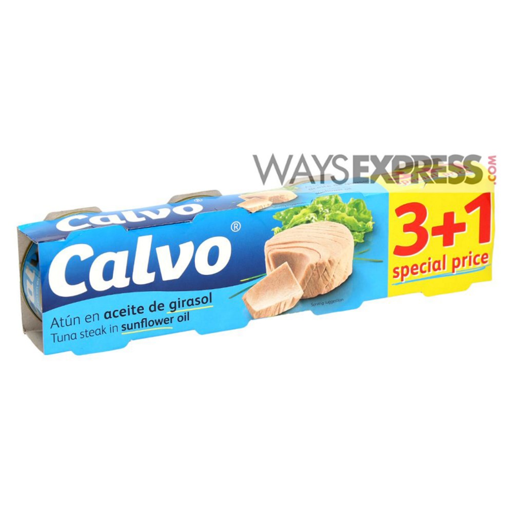 CALVO TUNA STEAK IN SUNFLOWER OIL (4X80g) - 8410090674487