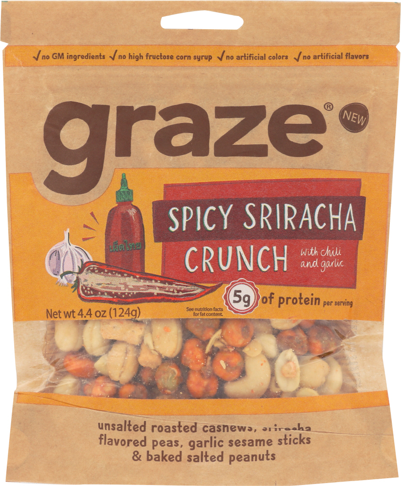GRAZE: Snack Spicy Sriracha Crunch, 4.4 oz - 0841652100164