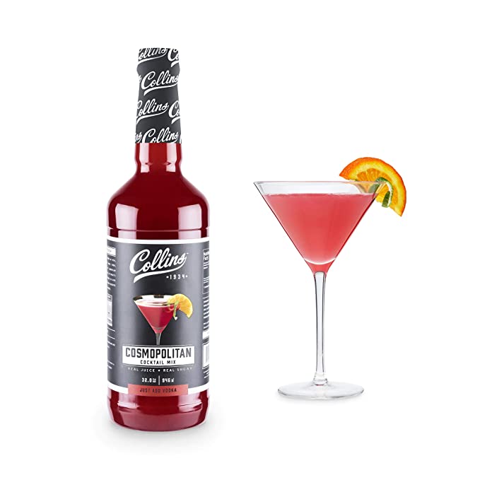  Collins Cosmopolitan Mix | Made With Real Cranberry Juice, Lime Juice, with Natural Flavors | Cosmo Cocktail Mixer, 32 fl oz  - 842094166879