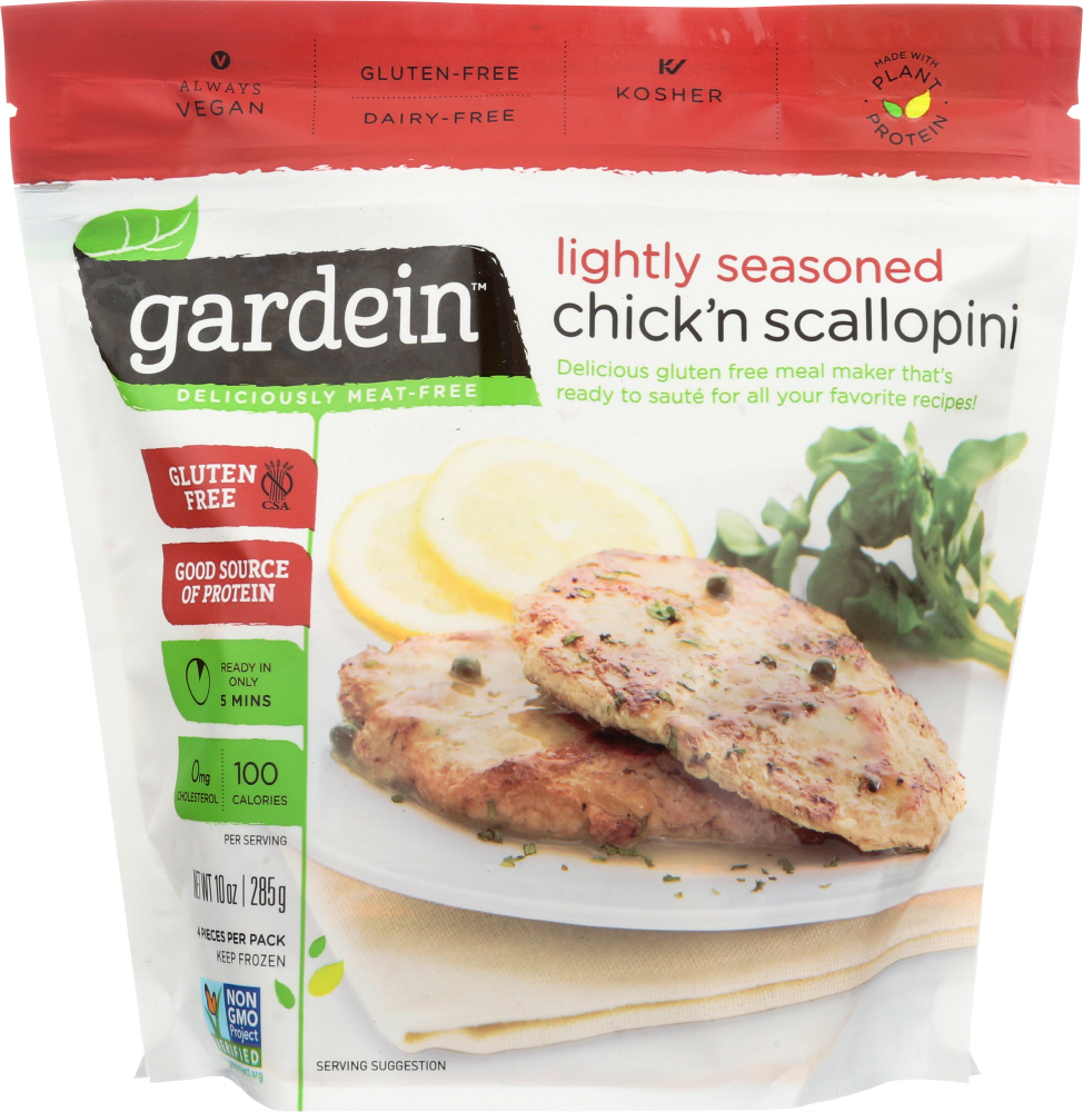 Gardein, Lightly Seasoned Chick'N Scallopini - 842234000483