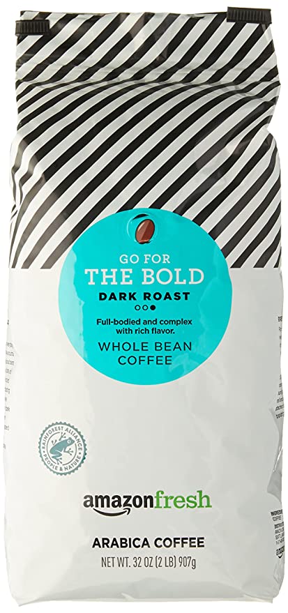  AmazonFresh Dark Roast Whole Bean Coffee, 32 Ounce  - 195515006552