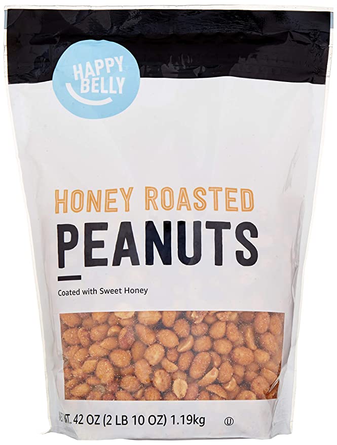 Amazon Brand - Happy Belly Honey Roasted Peanuts, 42 Ounce - 842379103988