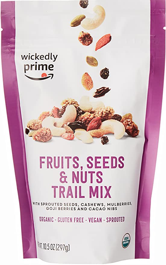  Wickedly Prime Organic Sprouted Trail Mix, Fruits, Seeds & Nuts, 10.5 Ounce  - 842379104770