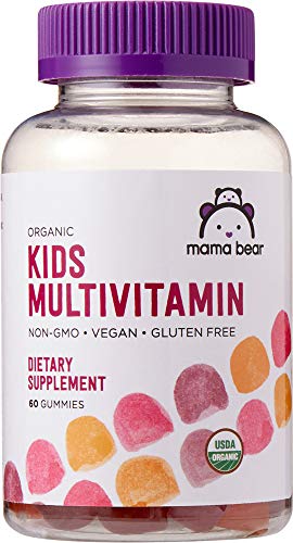 Amazon Brand - Mama Bear Organic Kids Multivitamin 60 Gummies 1 Month Supply - 842379148811