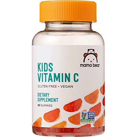 Amazon Brand - Mama Bear Vegan Kids Vitamin C, 60 Gummies, Immune Health, 125 mg Vitamin C per gummy (B07C2CWV4T) - 842379148835