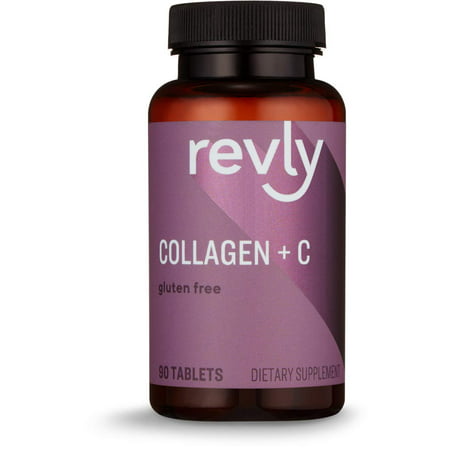 Revly Collagen Peptides + Vitamin C 2500 mg Collagen Peptides per Serving 90 Tablets 1 Month Supply - 842379150647