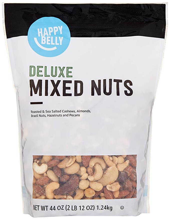  Amazon Brand - Happy Belly Deluxe Mixed Nuts, 44 Ounce  - 842379155345