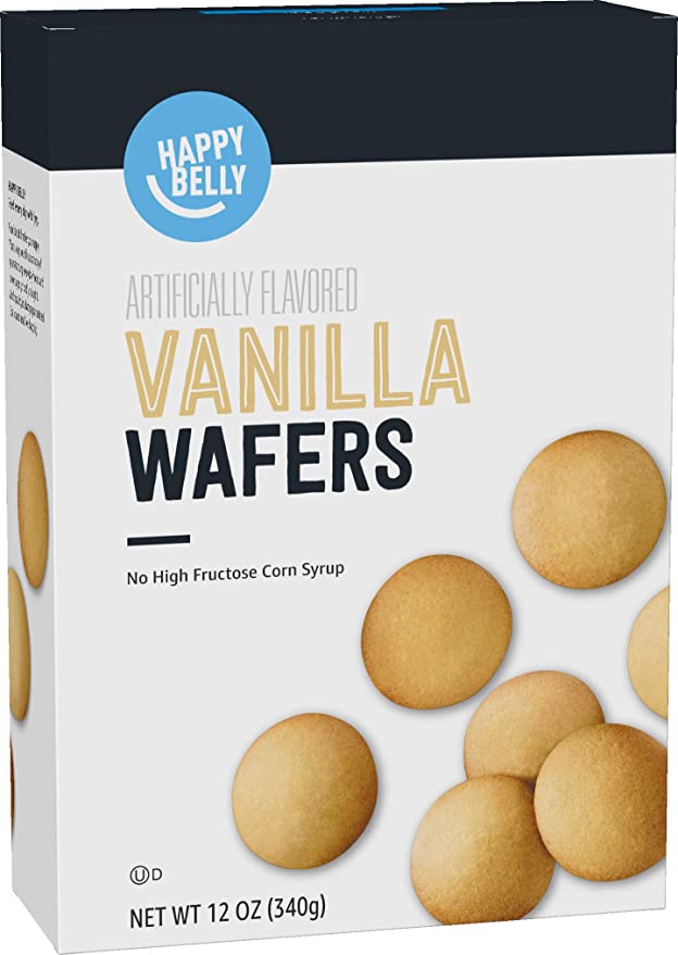  Amazon Brand - Happy Belly Vanilla Wafers, 12 Ounce  - 842379156632