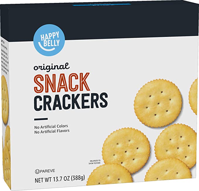 Amazon Brand - Happy Belly Original Snack Crackers, 13.7 oz - 842379156724