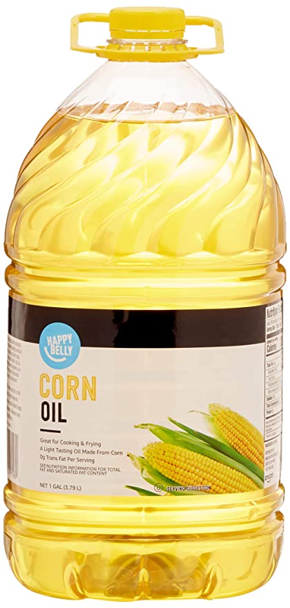  Amazon Brand - Happy Belly Corn Oil, 128 Fl Oz  - 842379159602
