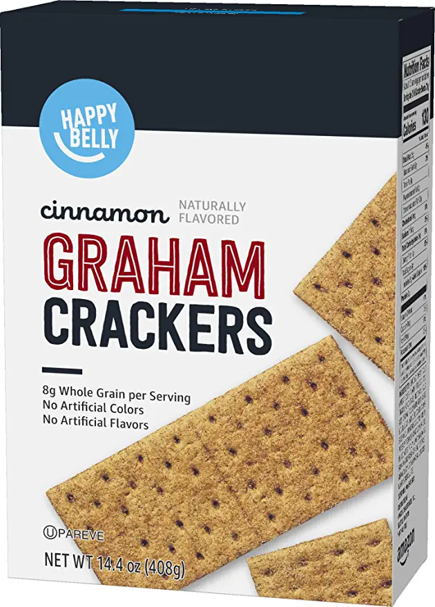  Amazon Brand - Happy Belly Cinnamon Graham Crackers, 14.4 Ounce - 842379161643