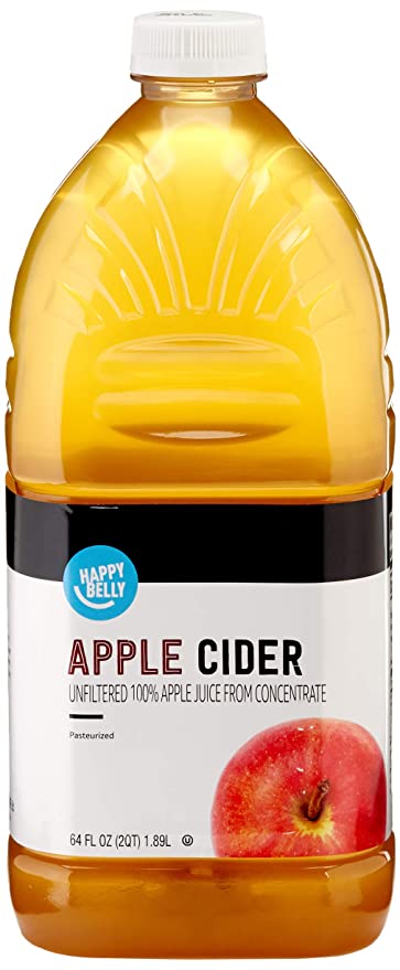 Amazon Brand - Happy Belly Unfiltered Apple Cider from Concentrate, 64 Ounce - 842379165429