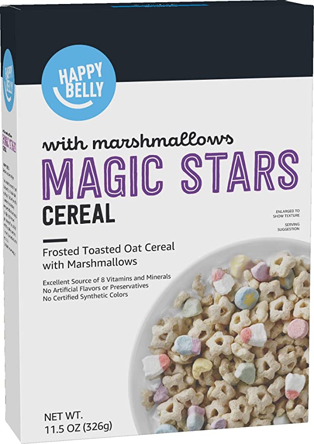  Amazon Brand - Happy Belly Magic Stars with Marshmallows Cereal, 11.5 Ounce - 842379192999