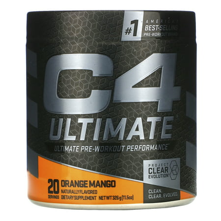 C4 Ultimate Pre Workout Powder Orange Mango - Sugar Free Preworkout Energy Supplement for Men & Women - 300mg Caffeine + 3.2g Beta Alanine + 2 Patented Creatines - 20 Servings (B081ZLHZ6R) - 842595112283