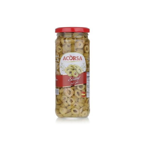 Acorsa green olives sliced 470g - Waitrose UAE & Partners - 8428916887805