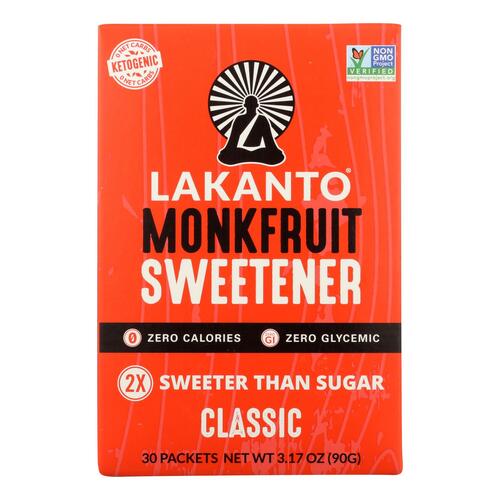 Lakanto - Monkfruit Sweetener - Classic - Case Of 8 - 3.17 Oz. - 843076000020