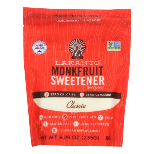Lakanto - Monkfruit Sweetener - Case Of 8 - 8.29 Oz. - 843076000044